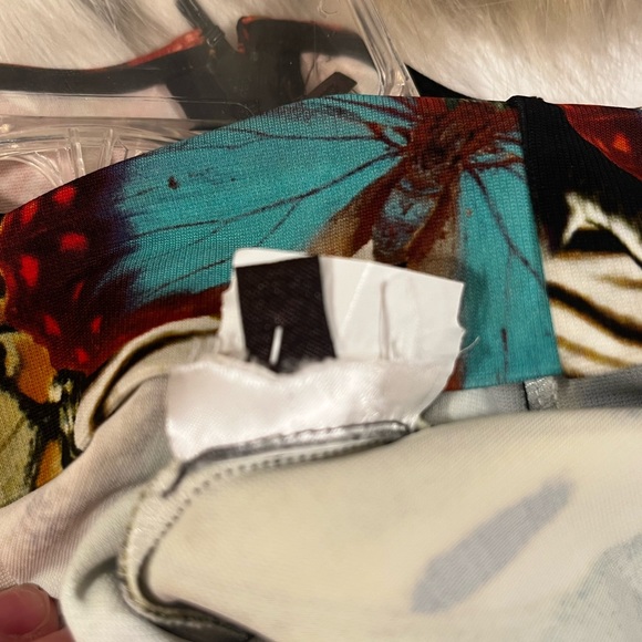 🦋 Roberto cavalli Class EUC butterfly dress large 14 - Picture 14 of 16